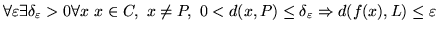 ${\bf x}^n \to P,&nbsp;
^n\in C,&nbsp;{\bf x}^n\not= P$